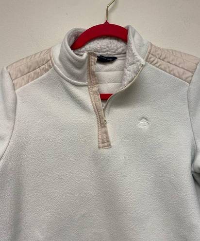 Brooks Brothers  Cream Fleece Quarter Zip Pullover size S