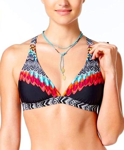 Jessica Simpson  triangle feather print bikini. M-top/L-bottom. NWT