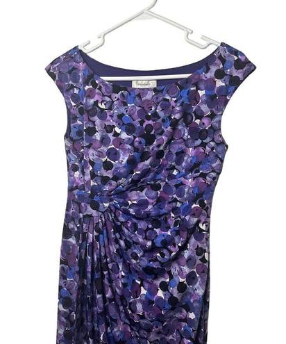 Dress Barn Ladies Scrunch Purple Career Business Spring Summer Dress SZ 4P