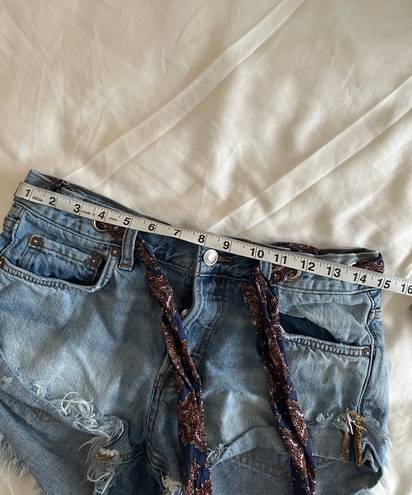 Free People Distressed Denim Shorts