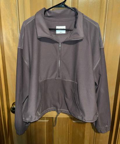 Abercrombie & Fitch Brown/Mauve Half Zip Sweatshirt