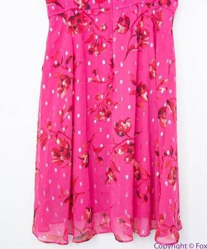 White House | Black Market NEW  Barbie pink Floral Cold-Shoulder Dress, 6