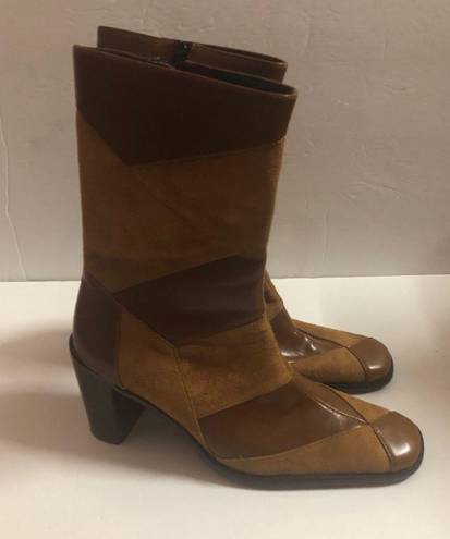 Glamour Brown Heel Boots Size 7