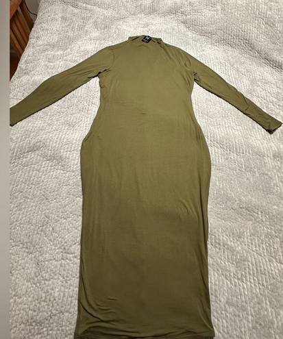 Naked Wardrobe  Green Bodycon Midi Dress Sz 2x