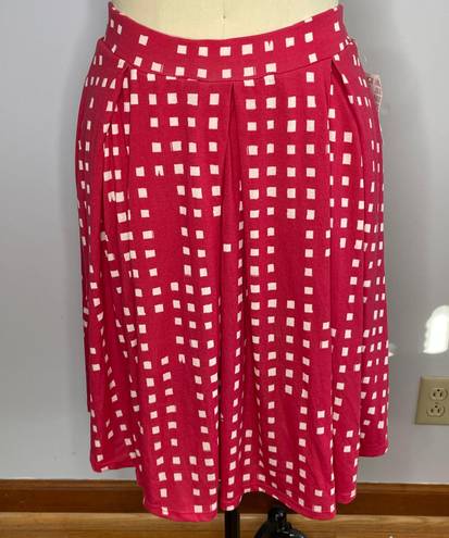 LuLaRoe Madison Skirt- Red and White- Size XL- NWT