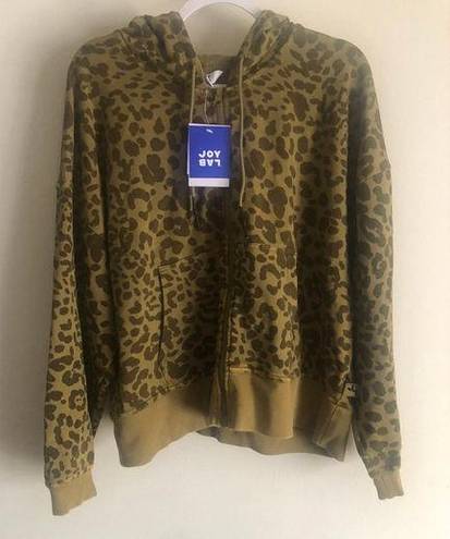 NWT - Joy Lab Green Leopard Print Full Zip Hoodie Size M