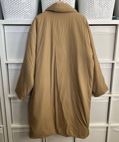 Good American  Puffed Nylon Coat Tan