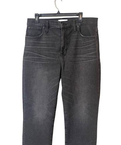 Madewell The Curvy Perfect Vintage Jean in Sumner Wash Plus Size 32 Gray Black