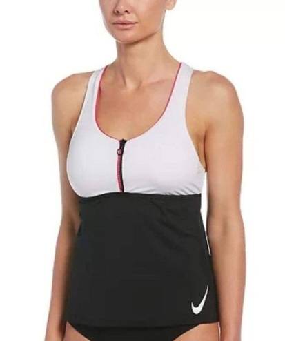 Nike NWT  Colorblock Racerback Tankini Top & Essential Full Bikini Bottom Medium