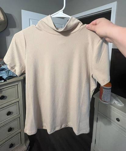 Tan Turtle Neck Top Size L