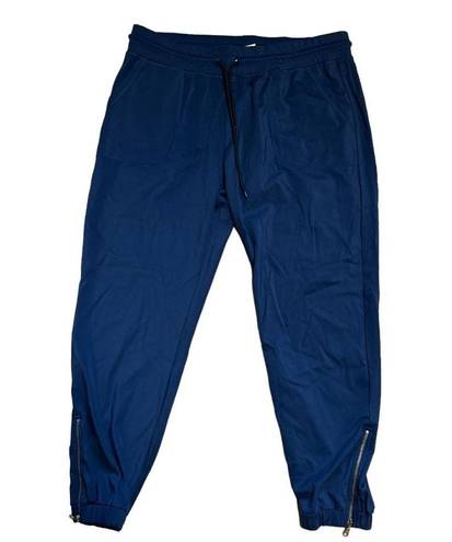 Zyia  Zipper Everywhere Joggers Size Large Very Dark Blue