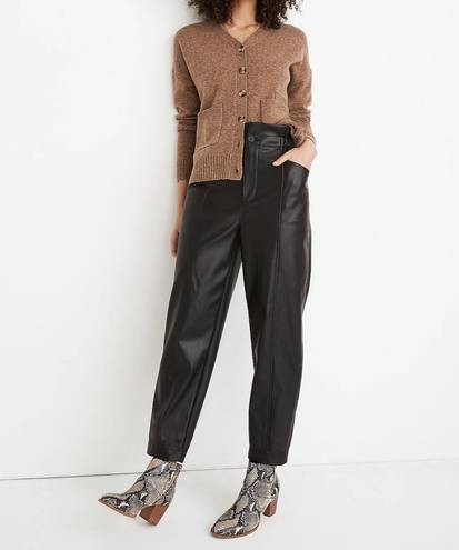 Madewell Vegan Leather Pull On Paperbag Pants