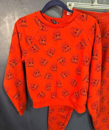 American Eagle x Disney PJs Set Sweats Sz Small Red Donald Duck