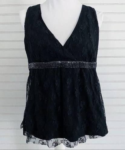 Ny&co Ny& black dressy sleeveless blouse Size L