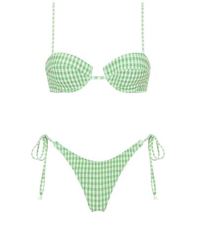 Triangl NEW  Green And White Swimsuit