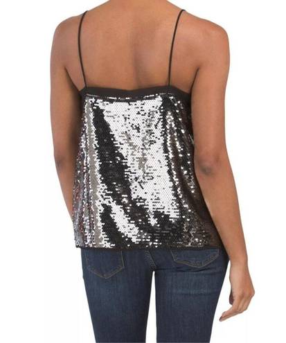 Glitz NWT WD.NY  Black Sequin V-Neck Cami Top Women's Size Medium