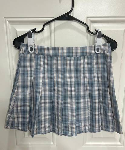 PacSun Blue Plaid Mini Skirt