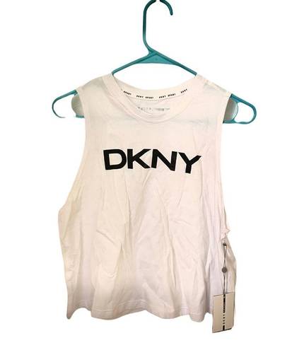 DKNY NWT sport logo crew neck workout tank top -S