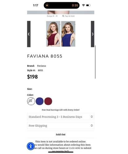 Faviana  NWT Illusion Low Back Mini  Dress size 6, wine, Cocktail, Party, formal