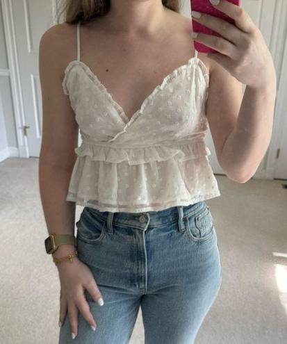 idem Ditto  flowy boho white top