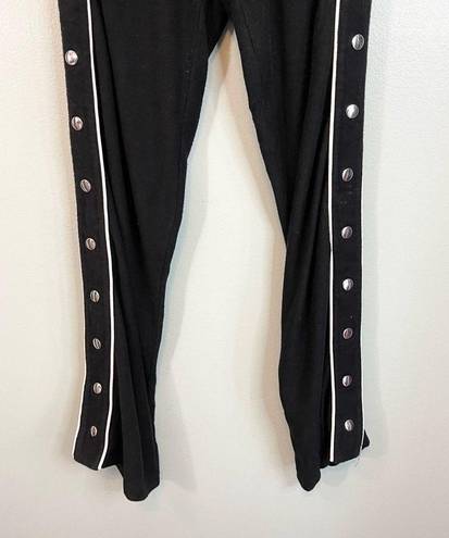 The Kooples  SPORT Women's Black Sweet Fleece Snap Jogger Sweat Pants Size Small