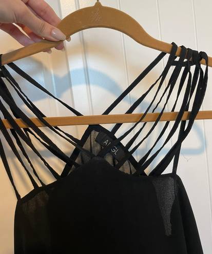 ANGL Black  strappy flowy tank top