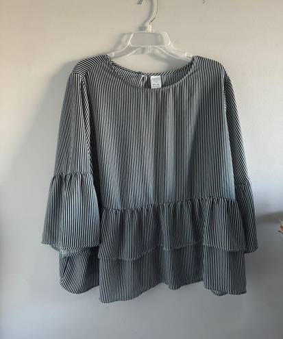 Striped Long Sleeve Shirt Multi Size XXL