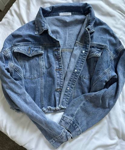 Cropped Jean Jacket Blue