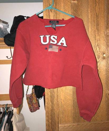 Vintage Red USA Sweatshirt