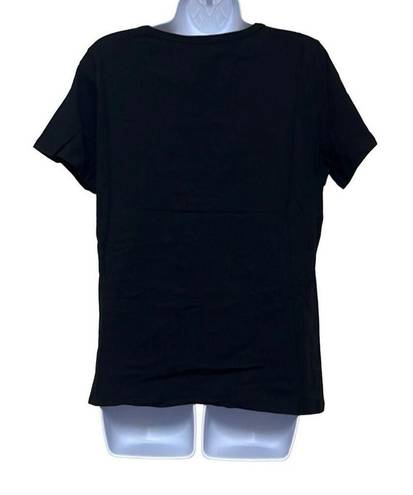 n:philanthropy  Womens L Cypress Slit T Shirt Black Distressed Short Sleeve NWT