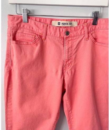 Gap  Pencil Cut Stretch Coral Pink Cropped Jeans