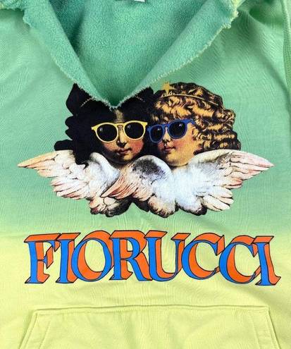 Fiorucci  Ombre Sunglasses Angels Hoodie in Green & Yellow