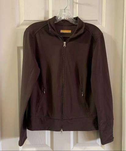 Lucy Tech  Brown Stretch Full Zip Active Jacket M