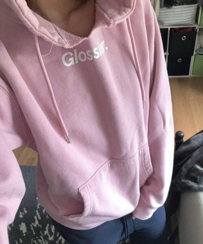 glossier Pink  hoodie