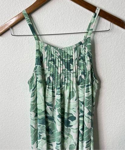 Christy Dawn  RARE Banana Leaf Tropical Palm Leaves Printed Sleeveelss Dress S