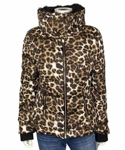 New York & Co. NEW Leopard Puffer Jacket Size L