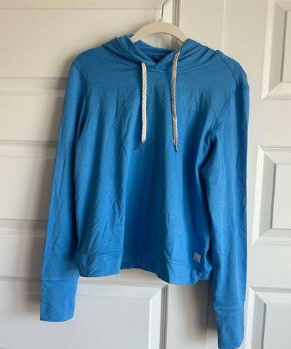 Vuori  Halo Essential Hoodie in Baltic Blue- S