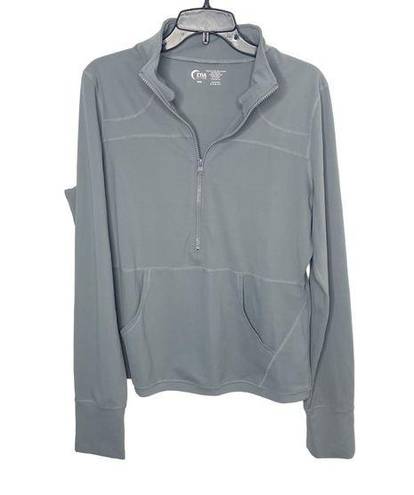 Zyia  Active Pocket 1/2 Zip Pullover Gray Yoga Athleisure Polyester size XXXL e