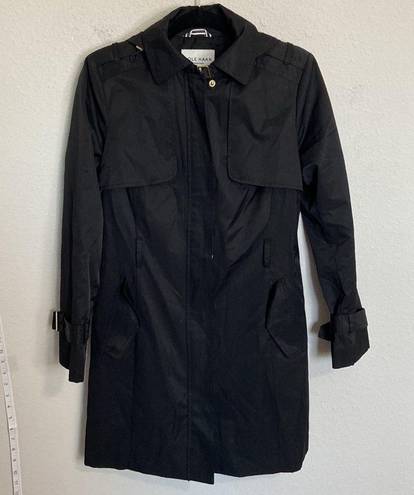 Cole Haan  Signature black trench Rain coat size S/P