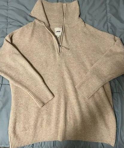 Aerie Cozy Up Oversized Waffle Quarter Zip