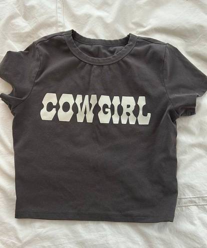 Cowgirl Baby Tee Gray