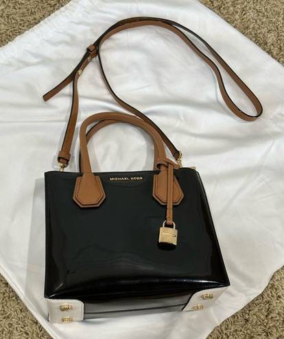 Michael Antonio Michael Kors Mercer Messenger Patent Leather Purse