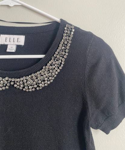 Elle Beaded Collar Knit Top