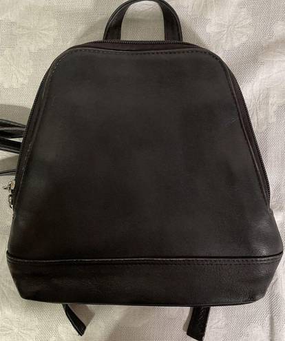 Krass&co G.H. Bass and  Small Black Leather Backpack Daypack