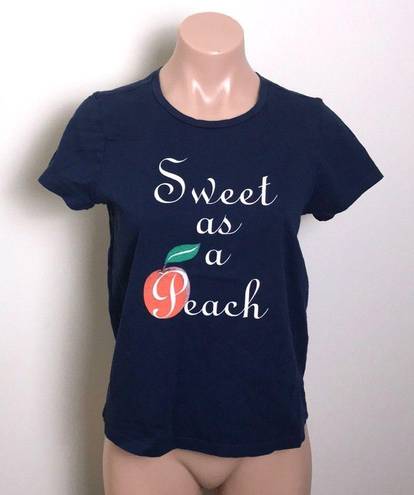 Draper James  Sweet As A Peach Graphic T-shirt Navy