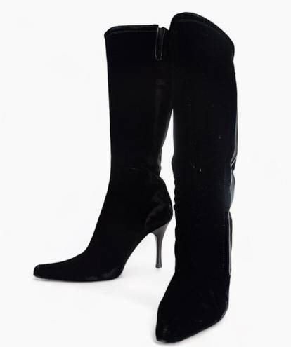 Donald Pliner Donald J. Pliner ✦ Black Velvet Tall Knee High Boots