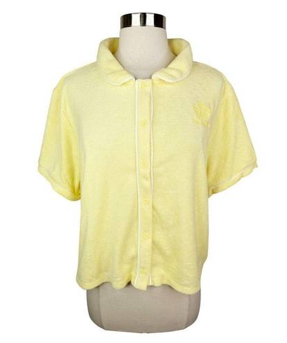 Juicy Couture Forever 21 x  Plus Yellow Terry Cloth Polo Shirt