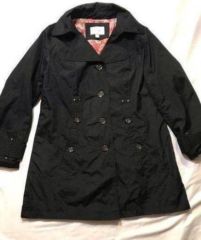 Fashion Bug  Women’s Black Button Up Pea Coat Size M