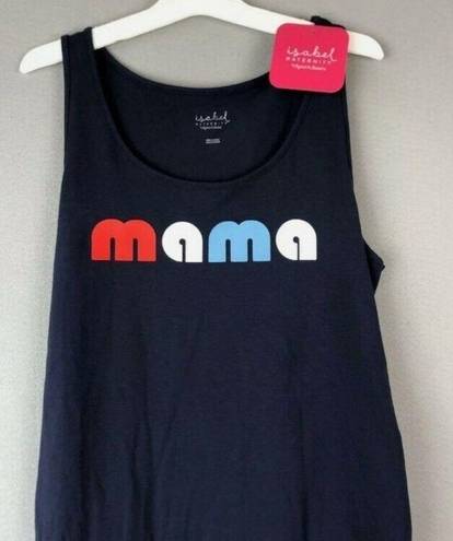 Isabel Maternity 𝅺NWT  Womens Dress XS Mama Tank Sleeveless Navy Blue Ruched