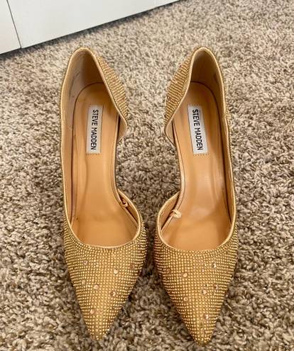 Steve Madden Gold Sparkle Heels